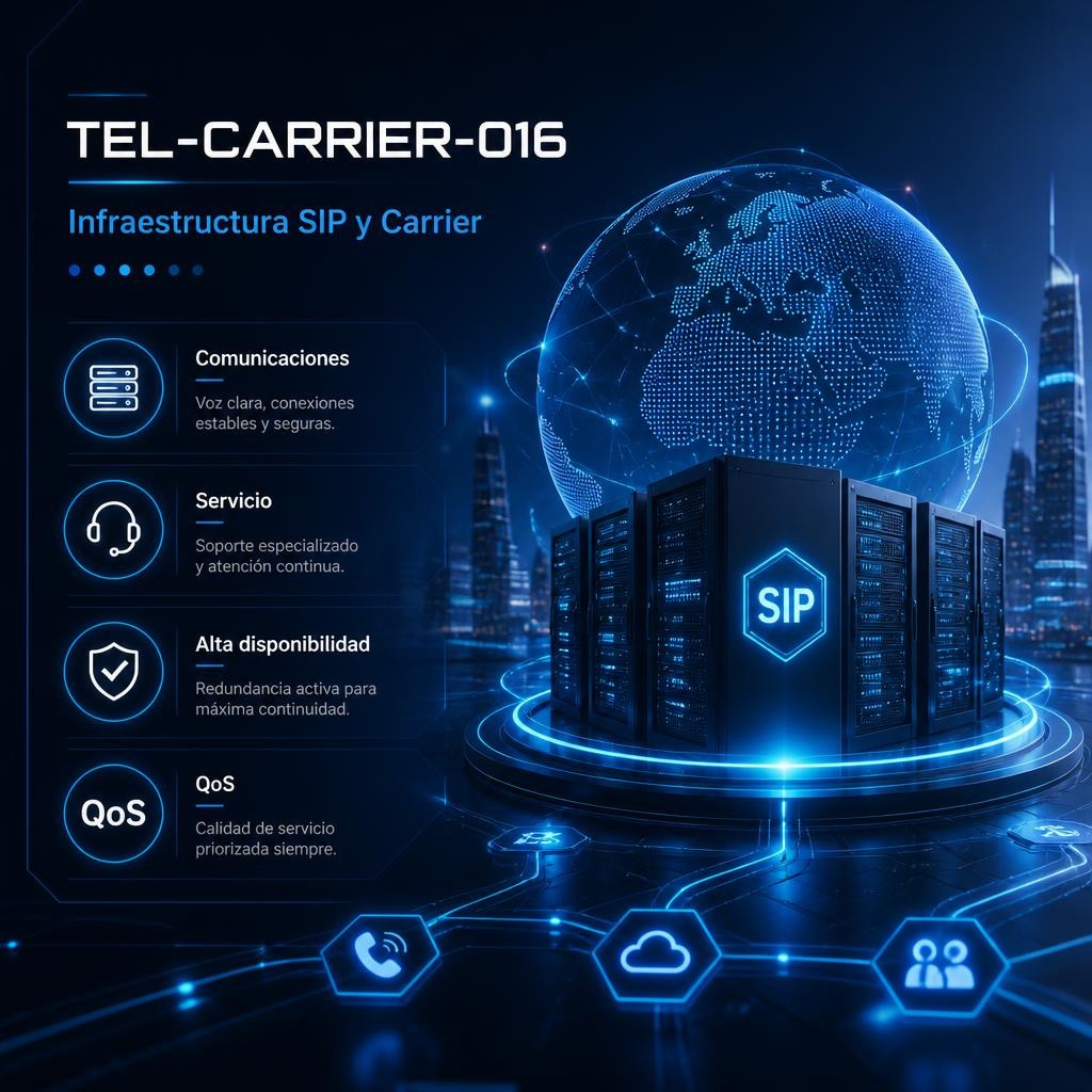[TEL-CARRIER-016] Infraestructura SIP y Carrier