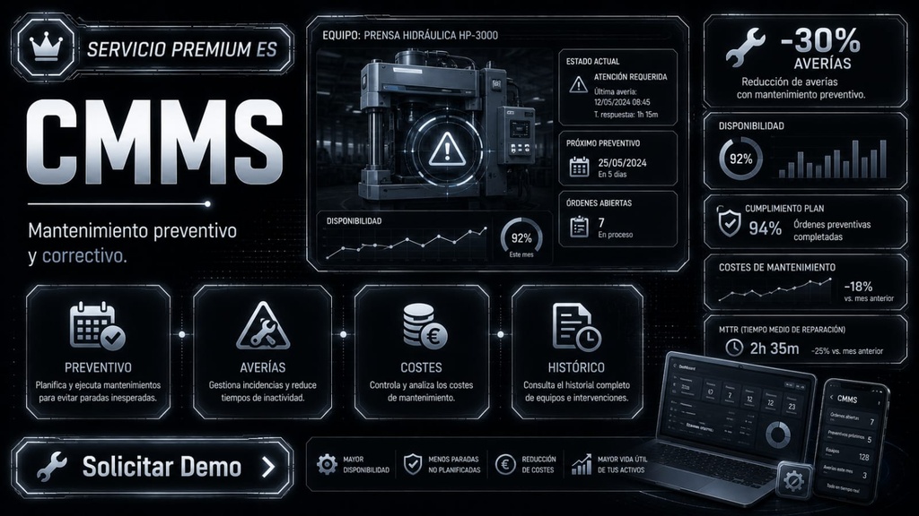 [SERV-PRO-002] Mantenimiento de Equipos (CMMS)