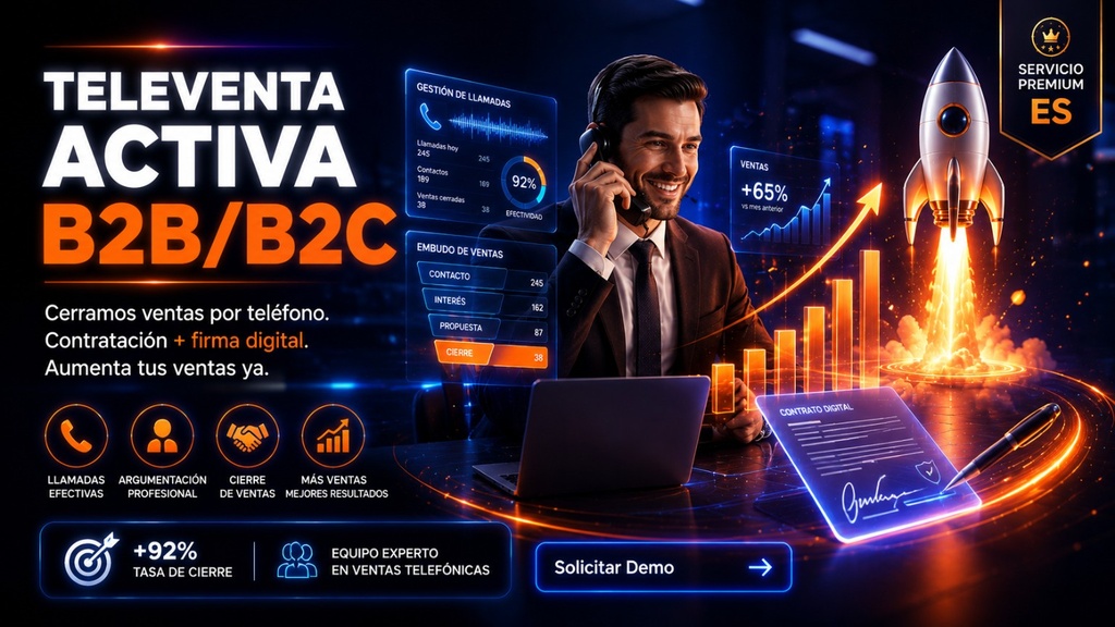 [CC-ES-OUT-01] Televenta Activa y Cierre B2C/B2B (ES Premium)