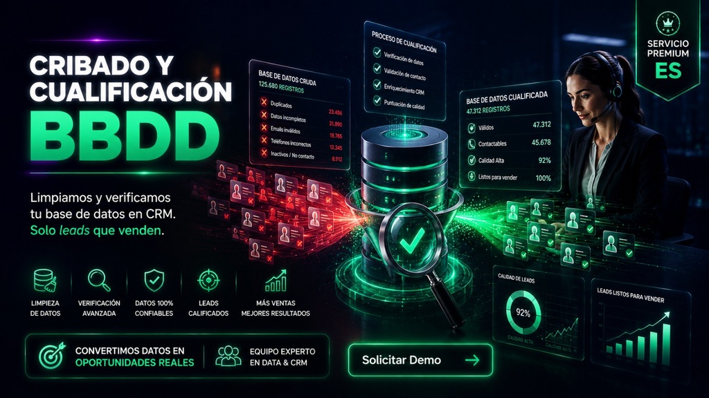 [CC-ES-PRO-02] Cribado y Cualificacion de Bases de Datos (ES Premium)