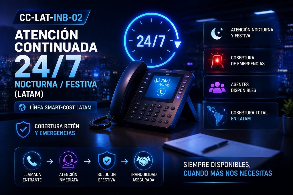 [CC-LAT-INB-02] Atencion Continuada 24/7 Nocturna/Festiva (LATAM)