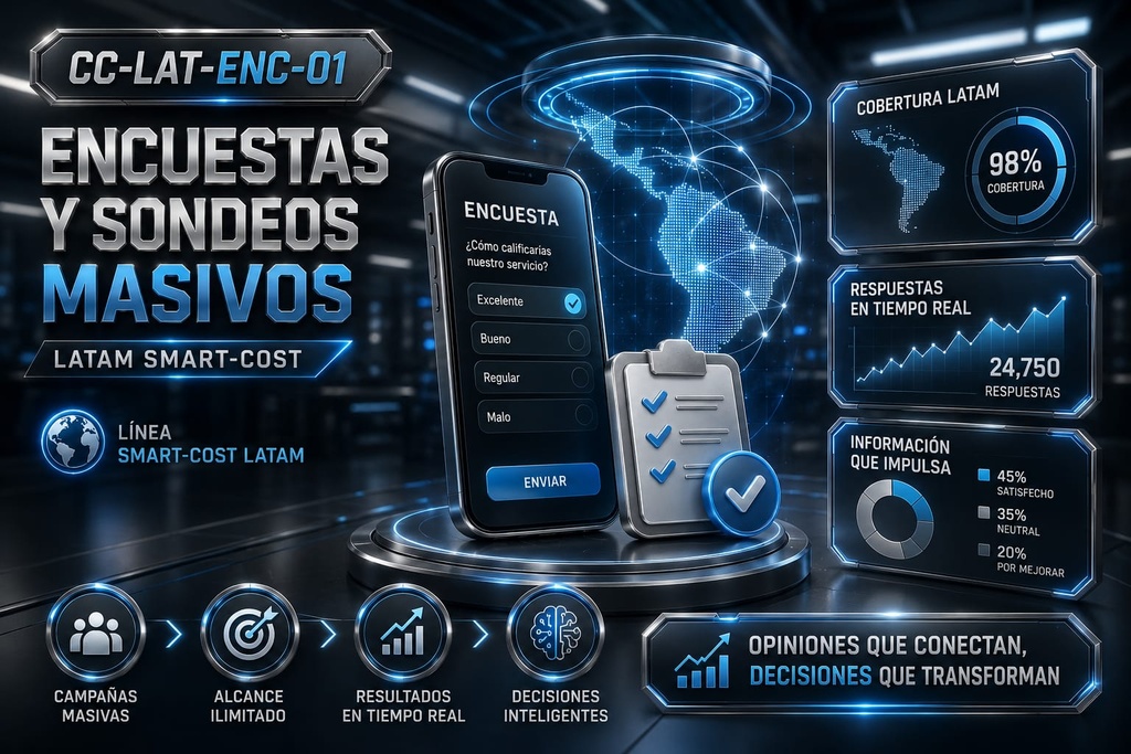 [CC-LAT-ENC-01] Encuestas y Sondeos Masivos (LATAM Smart-Cost)